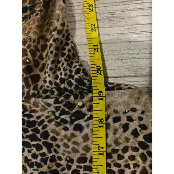 Chico's Women's Animal Print V-Neck Blouse Size 2 12/14 Multicolor - Picture 10 of 10